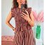 Blusa Engomada Rayas Choco-Rosa